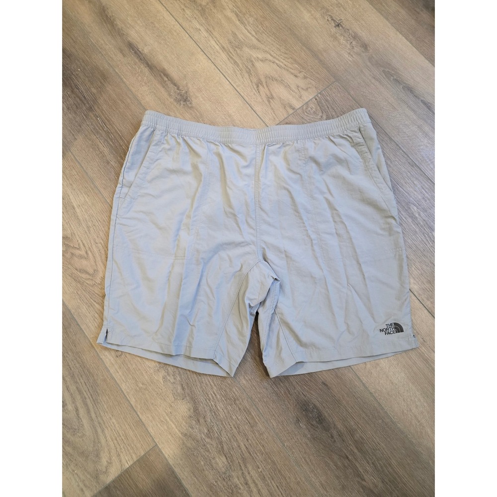 The North Face Men's Size 2XL XXL Grey Flash Dry Elastic Waist Nylon Shorts